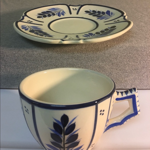 Vintage Quimper Pottery Cup & Saucer Set - Picture 4 of 16